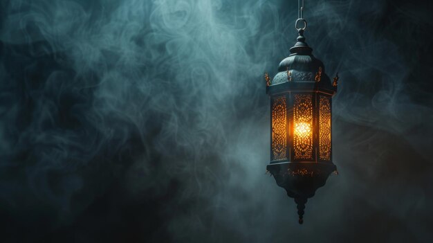 Islamic lantern background for muslim celebration day greetings