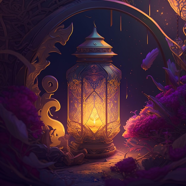 Islamic lantern from Arabian nights created with AI