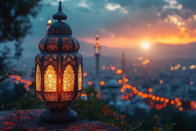 Islamic Lantern and mosque