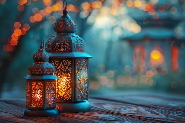 Islamic Lantern and mosque