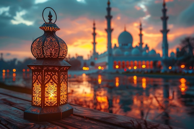 Islamic Lantern and mosque