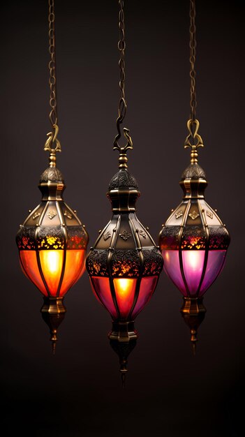 Photo islamic lantern ramadan background eid decoration kareem islam fanoos muslim mubarak holi