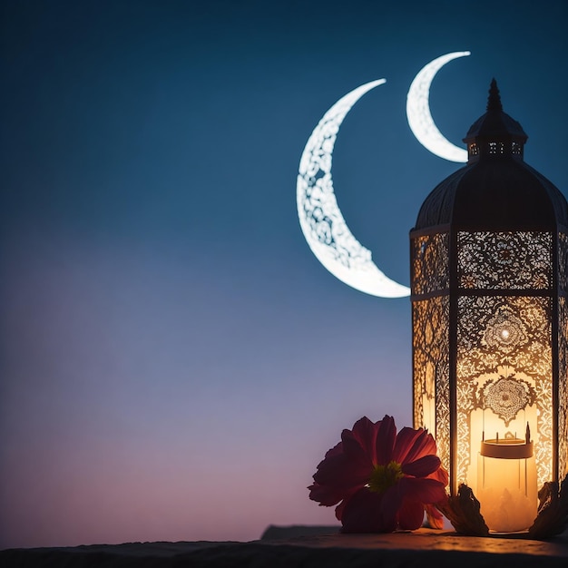 Islamic Lantern With Eid Mubarok