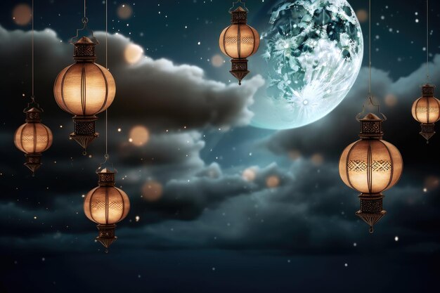 islamic lanterns background