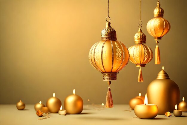 Photo islamic lanterns and backgrounds for ramadan occasions and international holidays in diyala