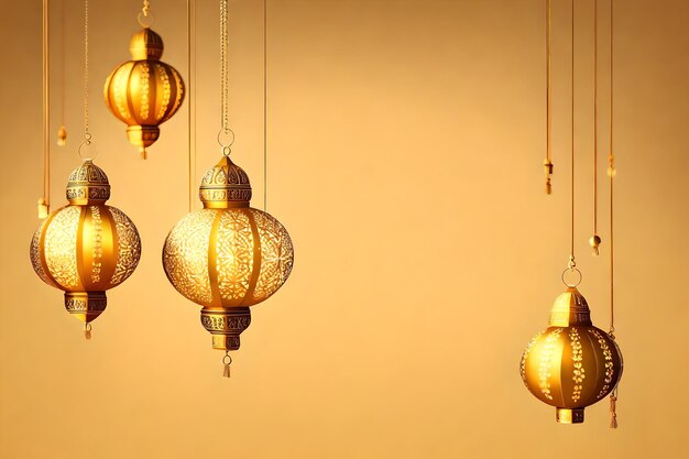Photo islamic lanterns and backgrounds for ramadan occasions and international holidays in diyala