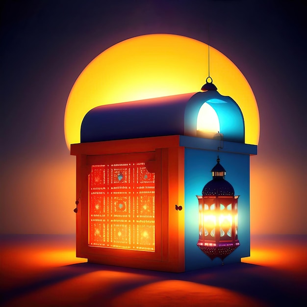 Islamic light arabic background Ai generated