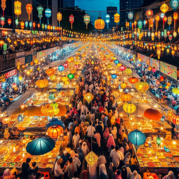 Islamic market lantern and Islamic culture