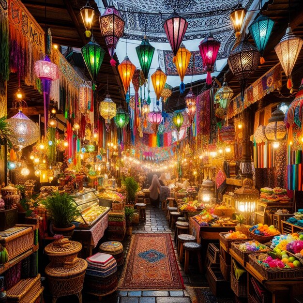 Islamic market lantern and Islamic culture