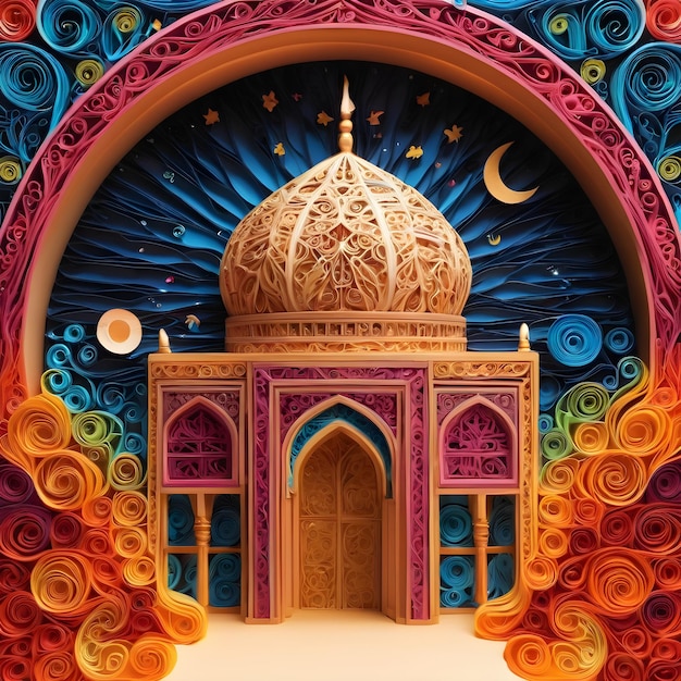 islamic mihrab quilling