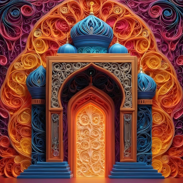 islamic mihrab quilling