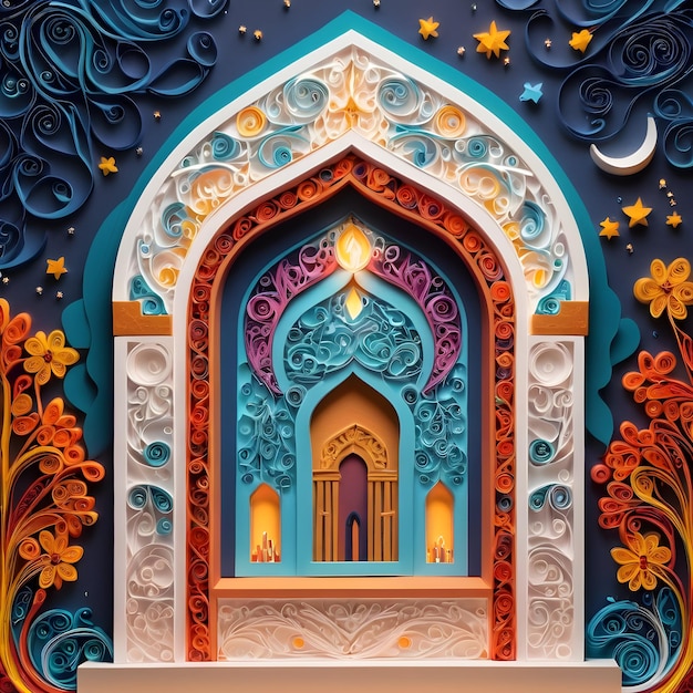 islamic mihrab quilling