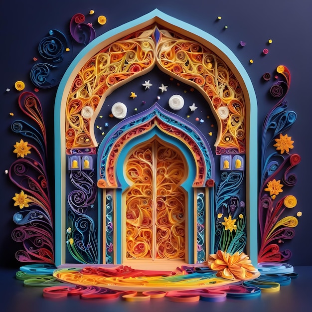 islamic mihrab quilling