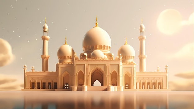 Islamic Mosque clean background