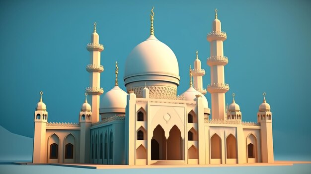 Islamic Mosque Eid al Adha the Feast of Sacrifice Generative AI
