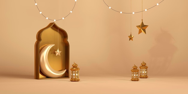 Islamic mosque lantern crescent window Ramadan Kareem iftar Isra background