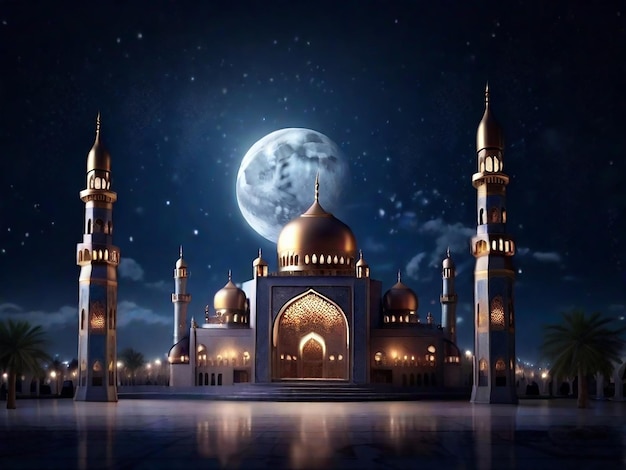 Islamic Mosque Ramadan Background Concept Generative AI