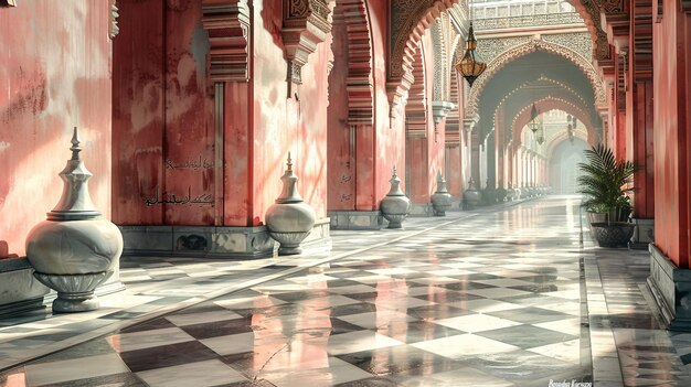 Исламские мечети декоративный образец фона Идеально подходит для изготовления поздравительных открыток Рамадан Карим 3D