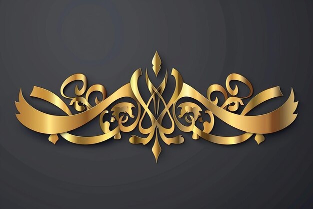 Photo islamic new year celebration banner with golden arabic calligraphy