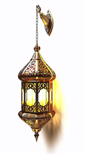 Foto disegno per il nuovo anno islamico con lanterna appesa