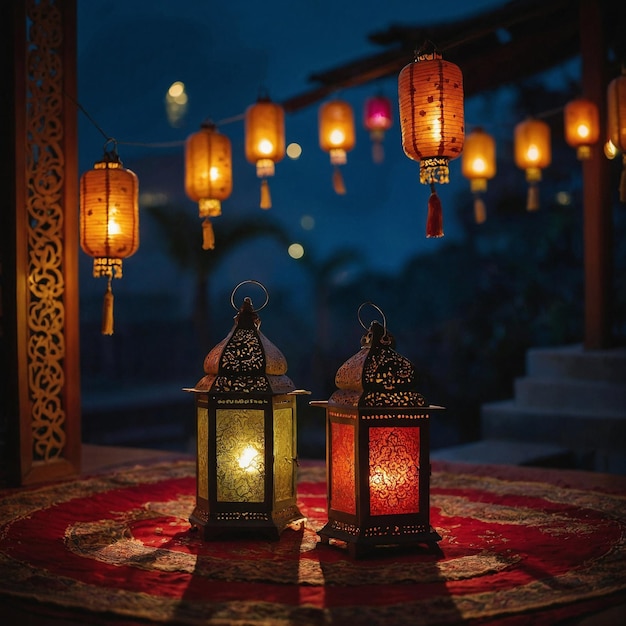 Islamic New Year Lantern and Beads Decoration