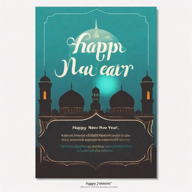Фото Плакат и графический дизайн исламского нового года