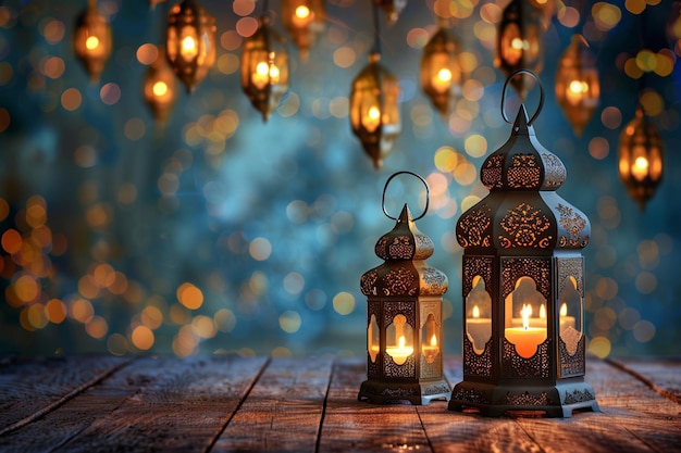 Islamic Ramadan Background created with Generative AI