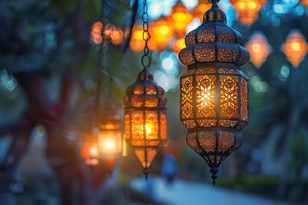 Islamic Ramadan Background created with Generative AI