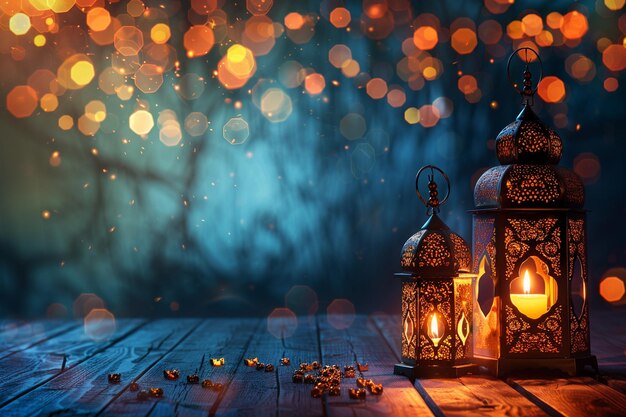 Islamic Ramadan Background created with Generative AI