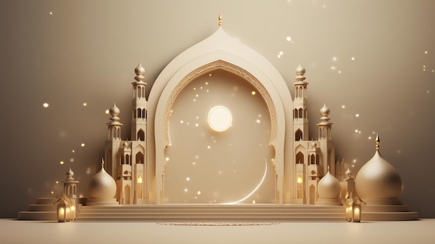 Islamic Ramadan Kareem Display Podium Background