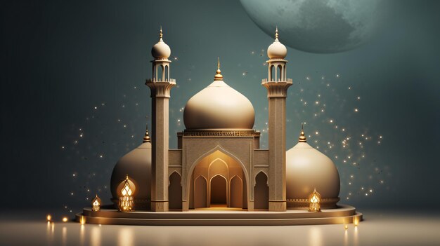 Islamic Ramadan Kareem Display Podium Background