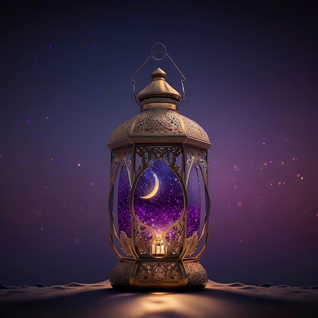 islamic ramadan wallpaper luxury golden ramadan lantern ai generated