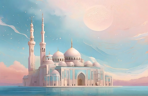 Islamic style Background design for ramadan celebration