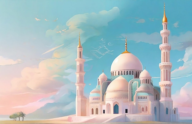 Islamic style Background design for ramadan celebration