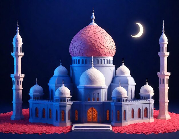 Foto progettazione di moschee in stile islamico per la celebrazione del ramadan