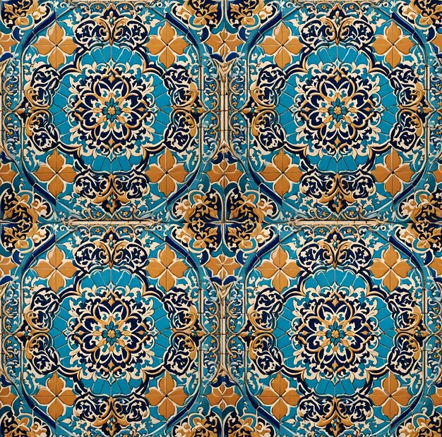 Islamic tiles background