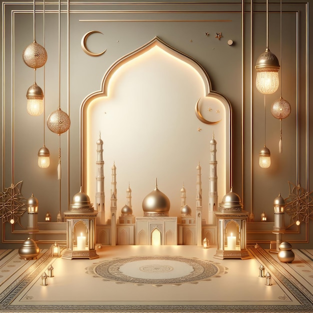 Исламский вектор Карим иллюстрация золотой исламский лампа украшение Рамадан украшения Рамадан Ланте