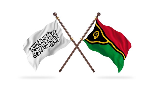 Islamitisch emiraat Afghanistan versus Vanuatu Two Flags Background