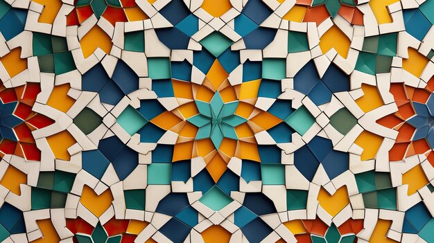 Islamitisch geometrisch achtergrondbehang Een hypnotiserende mix van patronen voor een boeiende sfeer