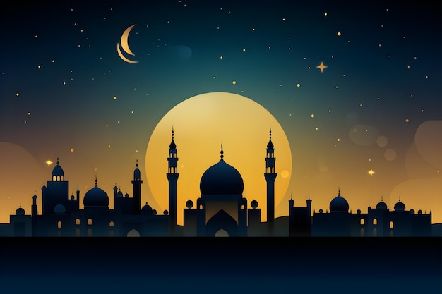 Foto islamitisch thema voor ramadan en eid viering als achtergrond