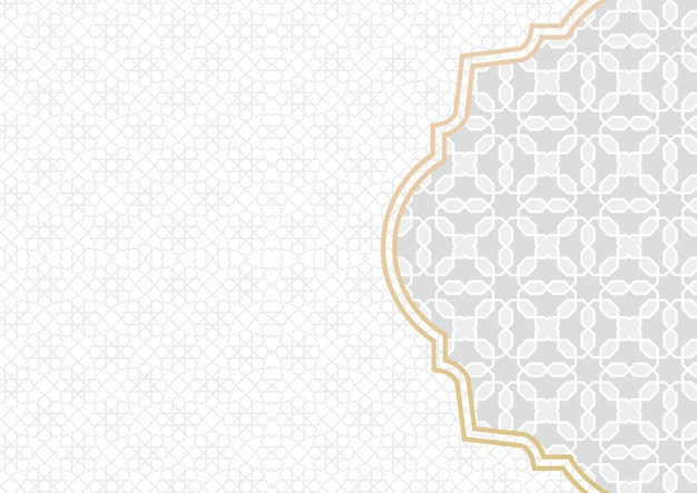 Islamitische achtergrond Grijze Arabische Moslim Heilige Maand Ramadan Kareem Moskee Behang Banner