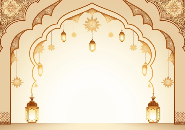 Islamitische achtergrond met moderne minimalistische stijl