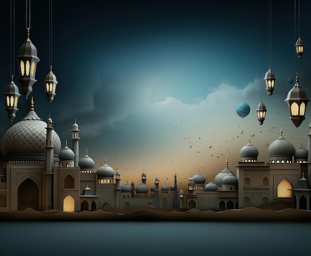 Islamitische achtergrond Moslim Heilige Maand Ramadan achtergrond