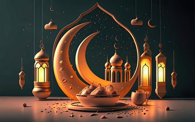 Foto islamitische achtergrond voor ramadan mooie kareem