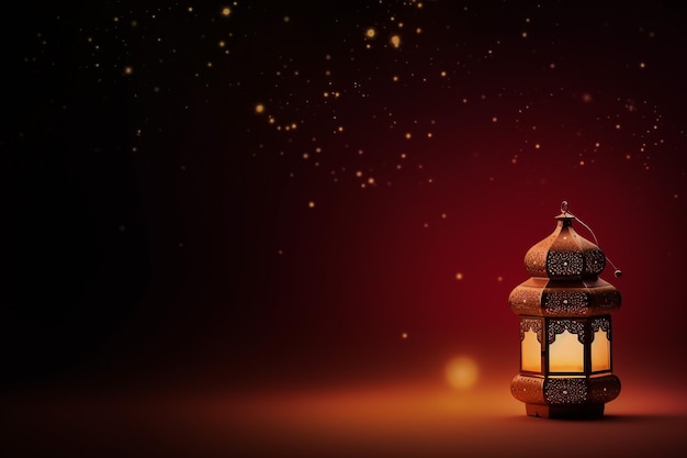 Islamitische groeten ramadan kareem kaartontwerp met prachtige lantaarns