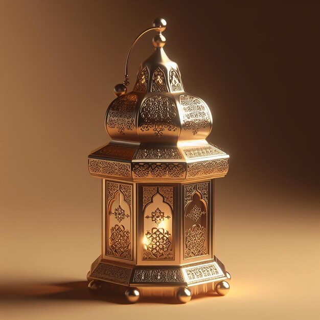 Islamitische groeten Ramadan Kareem lantaarn met een glazen licht