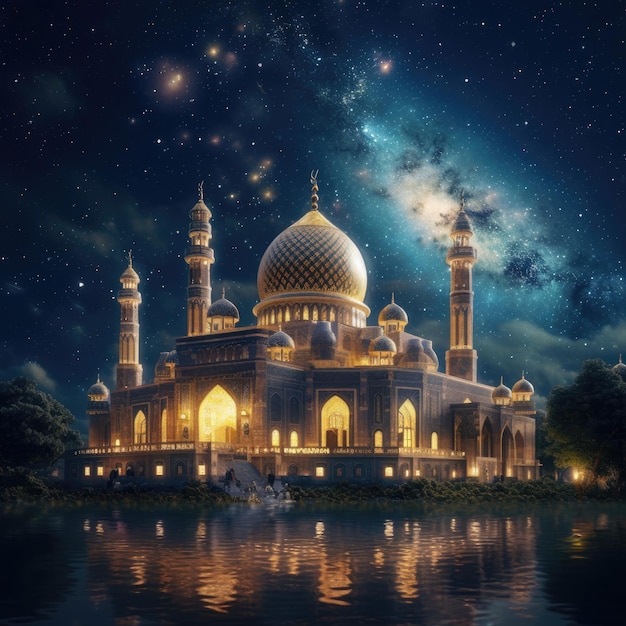 Islamitische heilige festivalachtergrond met kopieerruimte
