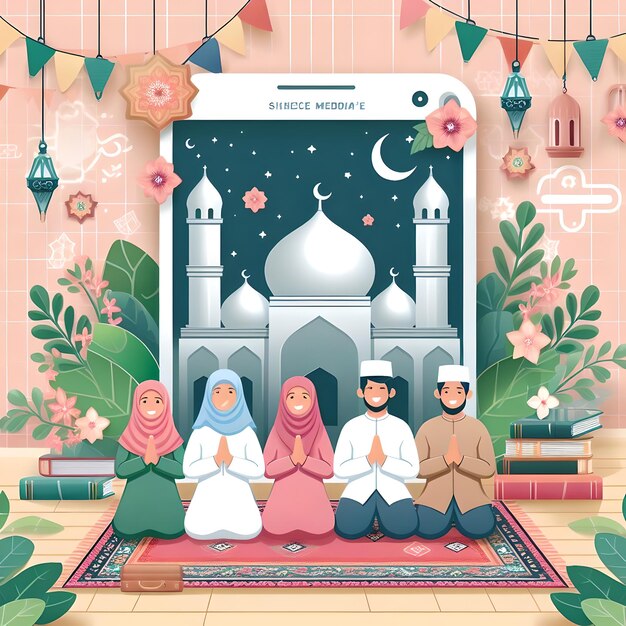 Islamitische kunst behang voor de Ramadan