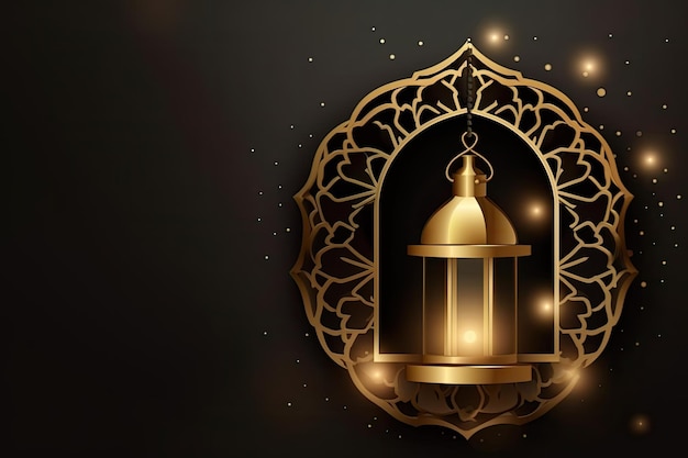 Islamitische Lamp Achtergrond Voor Heilige Maand Ramadan Kareem Concept Gegenereerd Door AI