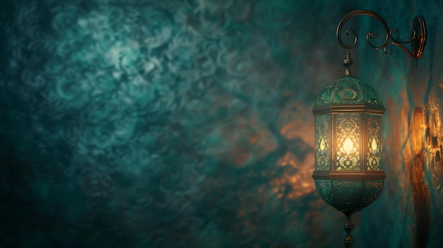 islamitische lantaarn achtergrond voor moslim viering dag groeten